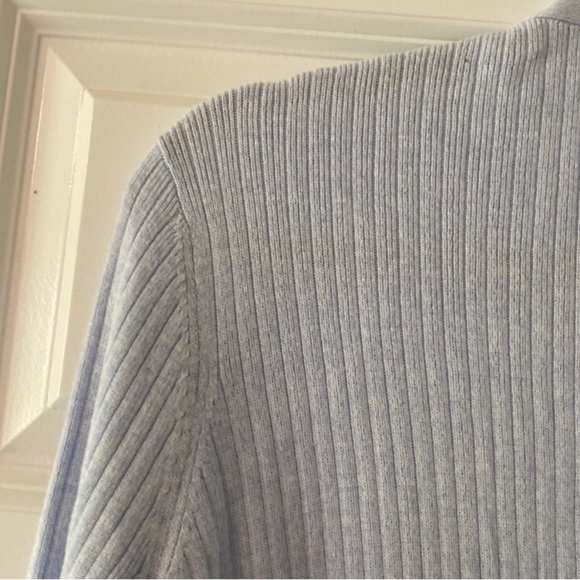 Talbots Long Knee Length Cardigan Sweater - Blue‎ - Medium - EUC - Picture 7 of 8